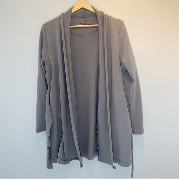 Paper Label Sweaters - Paper Label | Tie-Waist Open-Front Cardi in Taupe